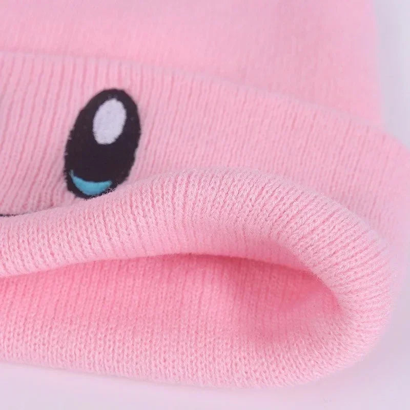 Unisex Cartoon Embroidered Big Eye Beanies Casual Hats Knitted Winter Warm Hat Hip Hop Skull Bonnet