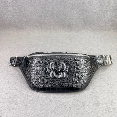 Crocodile Leather Waist Bag – Men's Luxury Fanny Pack