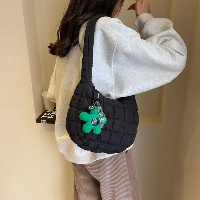 Puffy Cloud Shoulder Bag for Women – Korean Cute Style