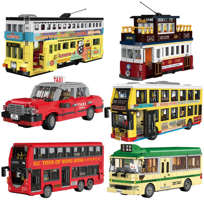 Hong Kong Double Decker Bus MOC Building Blocks Set – 769 Pcs Retro Model