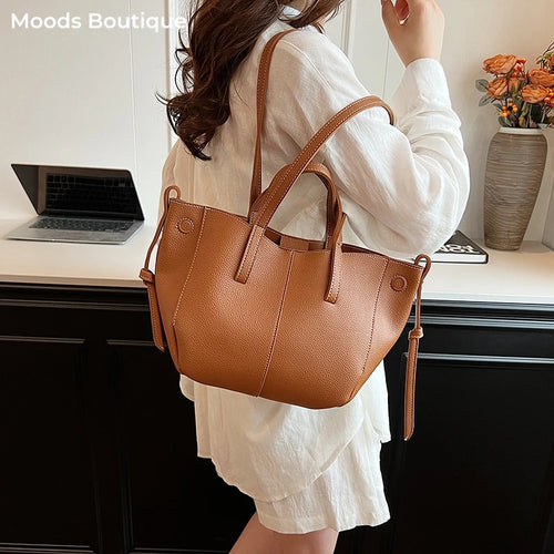 Moods Branded Underarm Shoulder Bags Women Latest Luxury Designer Handbags Soft Pu Leather Large