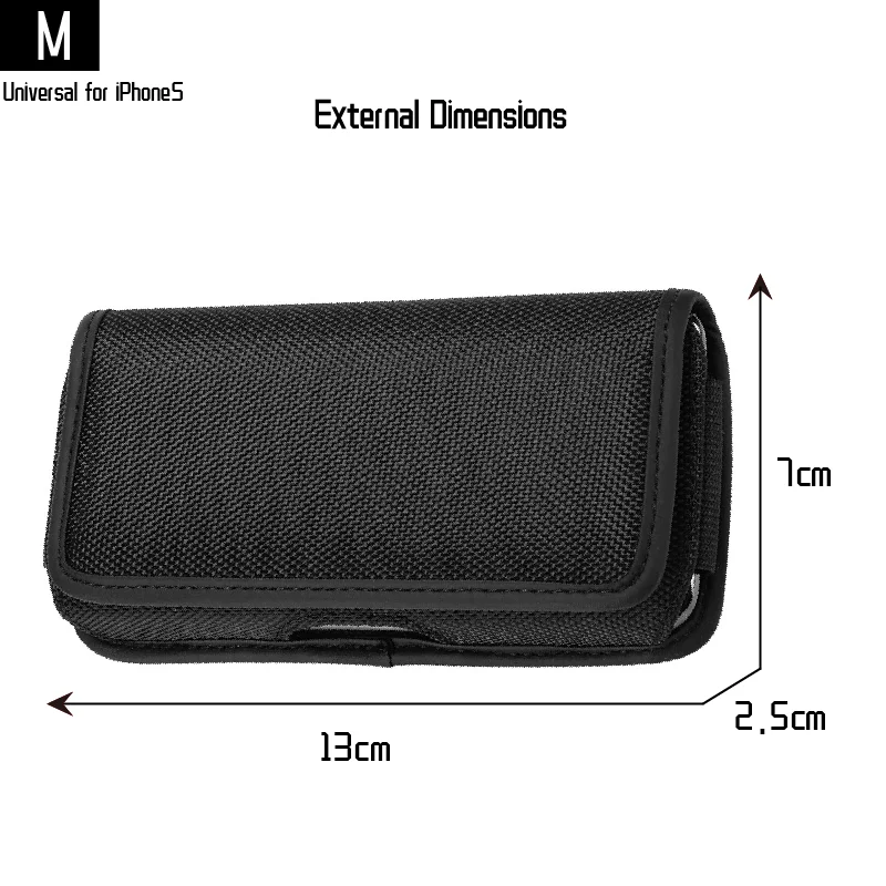 Nylon Cell Phone Waist Bag – Fanny Pack with Belt Loop for Men & Women