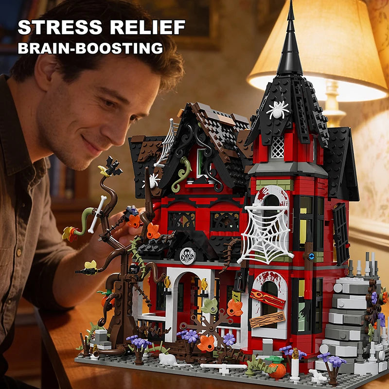 Halloween Spooky House Building Blocks Set – 1249pcs MOC Haunted Mansion