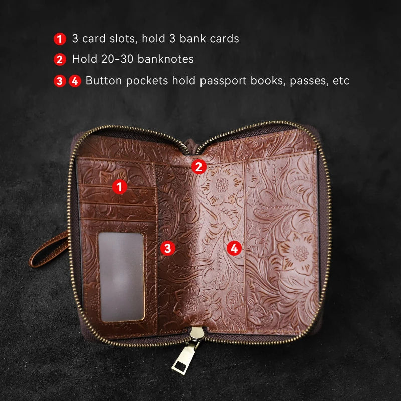 RFID Blocking Genuine Leather Clutch Wallet for Men – Passport