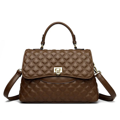 Women's Leather Crossbody Bag – Large Capacity Shoulder Handbag