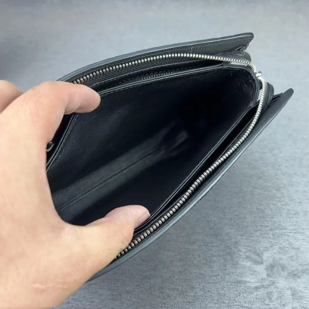 Stingray Skin Wristlet Clutch with Zip – Business Clutch Bag