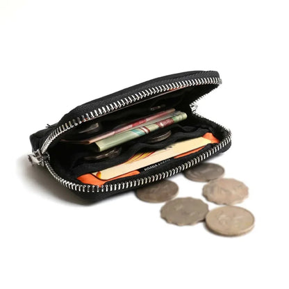 Compact Zipper Wallet & Card Holder Organizer Pouch