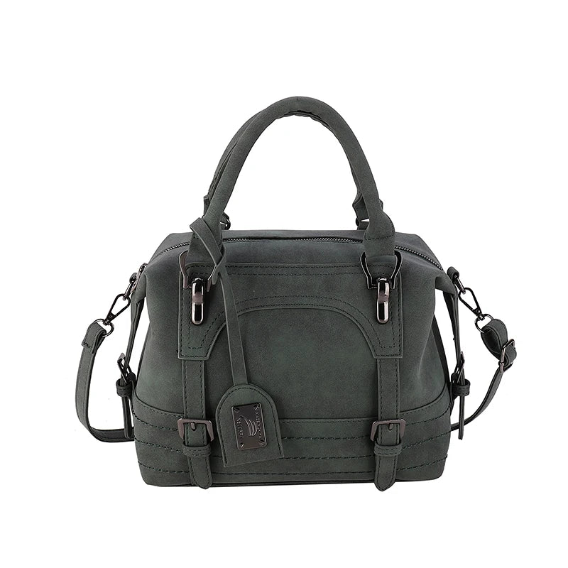 Faux Suede Leather Shoulder Bag for Women – Vintage Tote