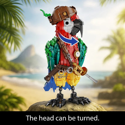 MOC Pirate Parrot Building Blocks – Creative Animal Room Decor Set
