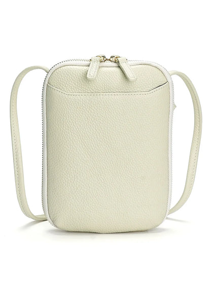 Genuine Leather Crossbody Bag for Women – Zipper Phone Purse
