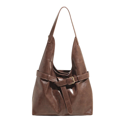 Retro PU Leather Hobo Bag – Large Capacity Shoulder Bag
