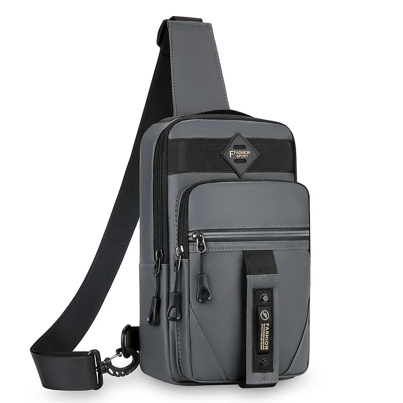 Men's Chest Bag Multi-Compartment Sling Shoulder Bag