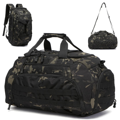 3-in-1 Tactical Gym Bag with Shoe Compartment – Backpack, Duffel & Sling