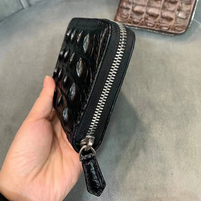 Luxury Crocodile Leather Zipper Wallet for Men