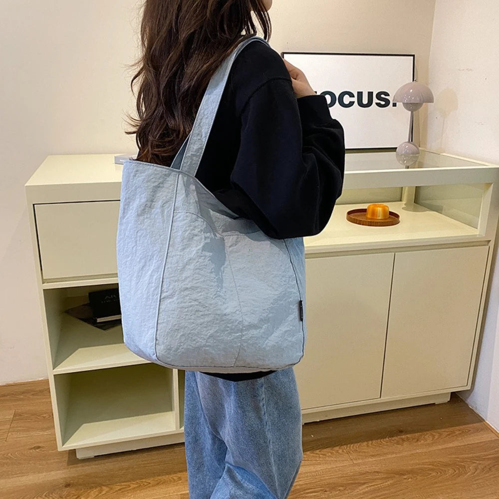 Casual Japanese Sle Nylon Waterproof Single Shoulder Underarm Bag Women Large Capaci Student