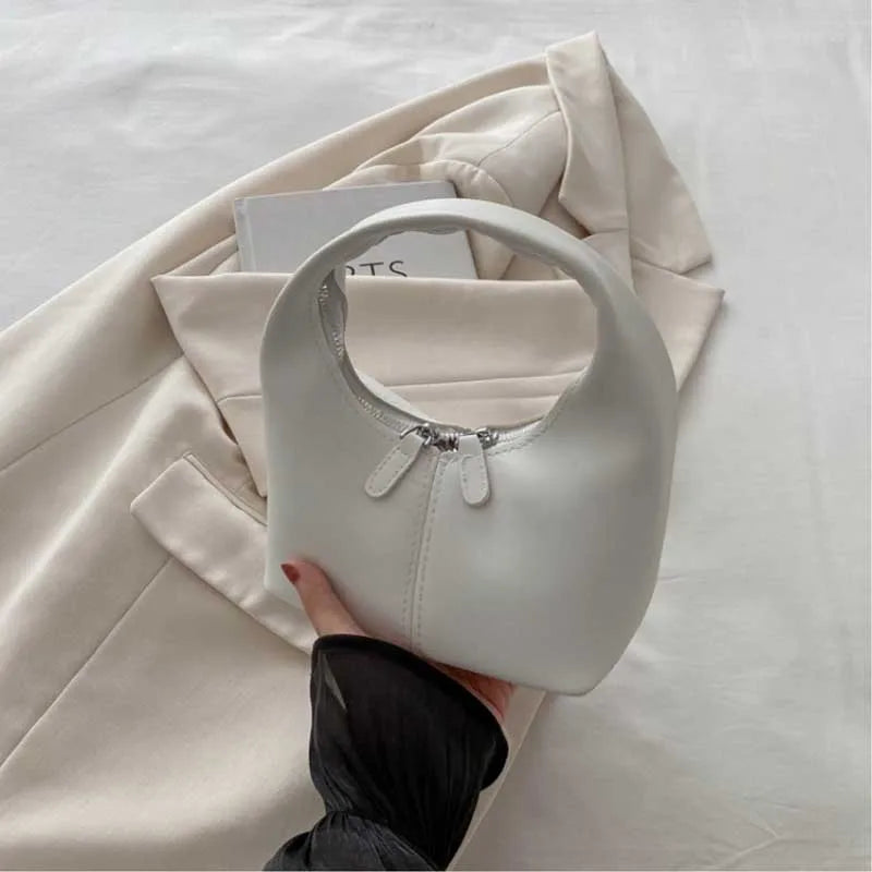 Crescent Hobo Bag – PU Leather Underarm Purse for Women