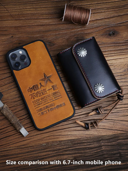Handmade Horween Chromexcel Leather Card Wallet with Coin Purse
