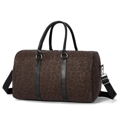 Leopard Print Weekender Duffle Bag – Travel Overnight Bag