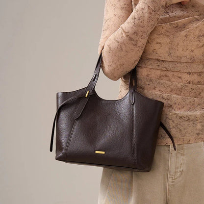 Genuine Cowhide Leather Tote Bag for Women – Pebbled Multi-Color