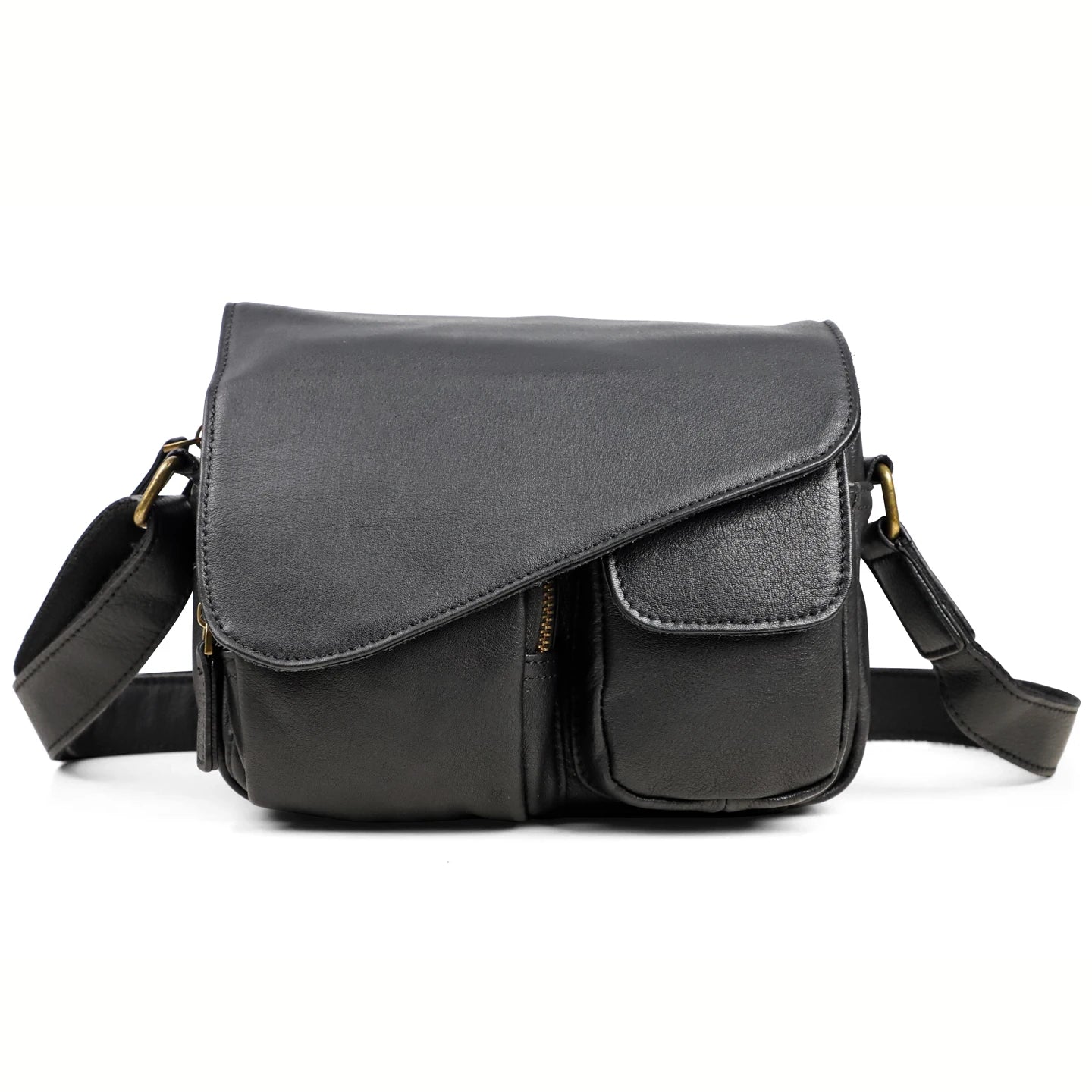 Genuine Leather Crossbody Messenger Bag for Men – 10.5" iPad