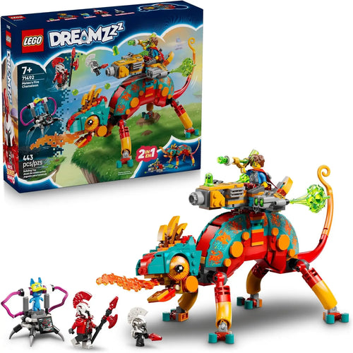 LEGO DREAMZzz 71492 Mateo's Fire Chameleon 2-in-1 Building Set | 443 Pieces