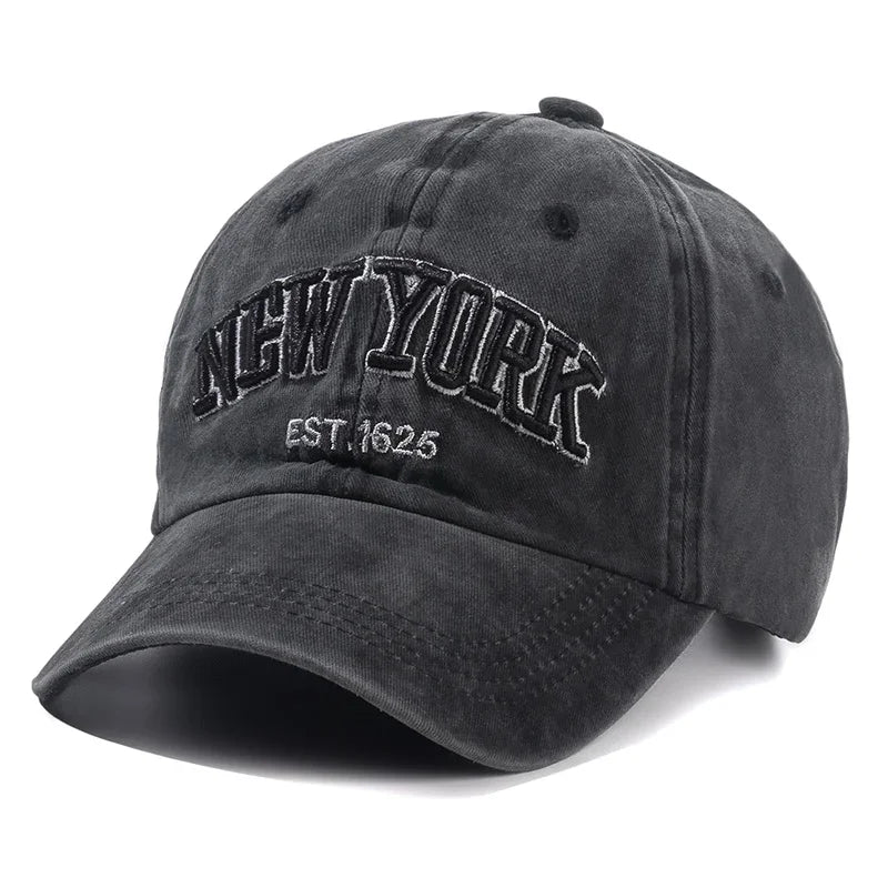 Washed Cotton Dad Hat – Snapback Baseball Cap with Sun Protection