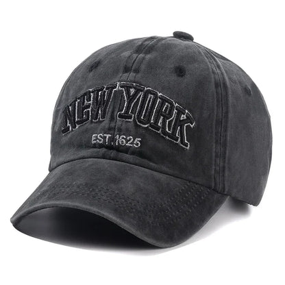 Washed Cotton Dad Hat – Snapback Baseball Cap with Sun Protection