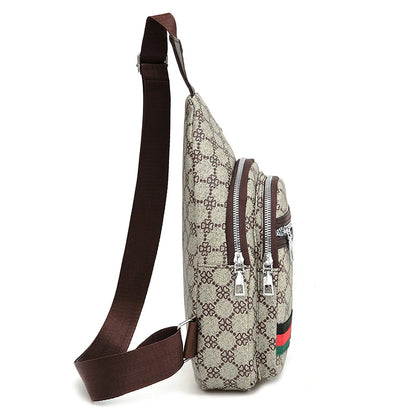 Men's Crossbody Sling Bag – Multifunction Messenger Chest Bag with Earphone Hole
