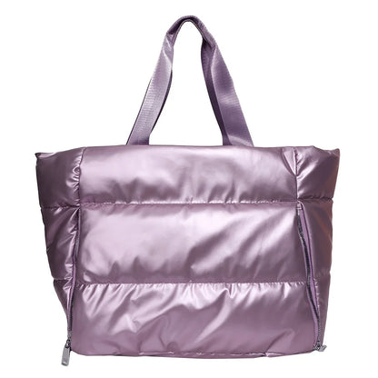Quilted Tote Bag for Women – Waterproof Nylon Shoulder Bag
