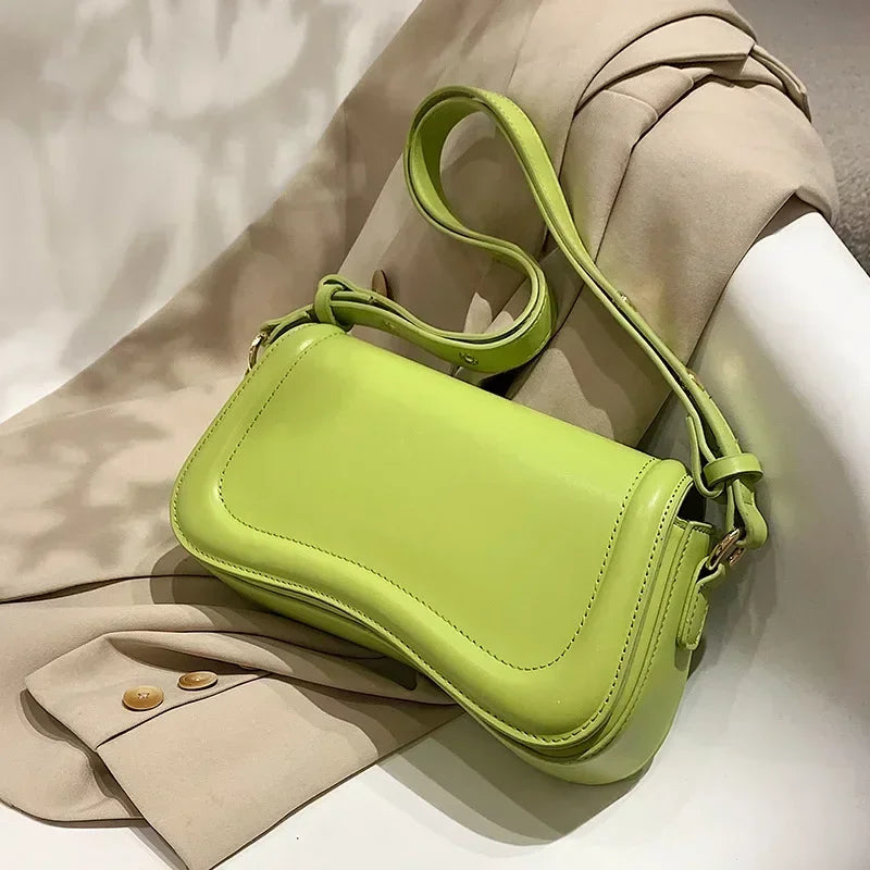 PU Leather Flap Crossbody Bag Women Luxury Shoulder Purse