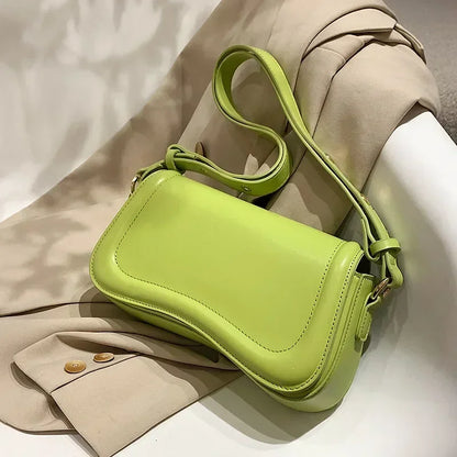PU Leather Flap Crossbody Bag Women Luxury Shoulder Purse