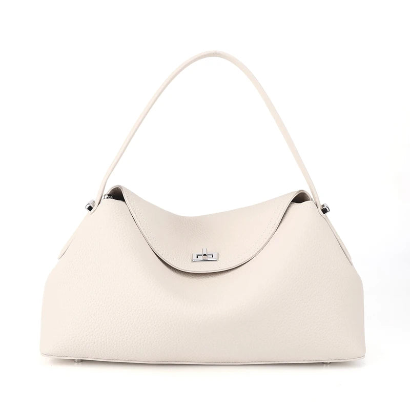 Leather Shoulder Bag for Women – Large Capacity Commute Handbag