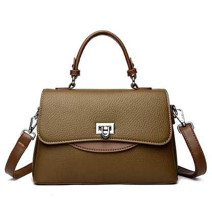 Women's Leather Crossbody Bag – Large Capacity Shoulder Handbag