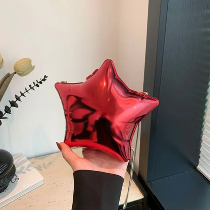 Star-Shaped Acrylic Clutch Bag – Glossy Mini Purse for Party & Banquet
