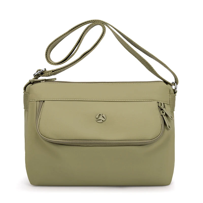 Waterproof Nylon Crossbody Bag – Lightweight Multi-Pocket Shoulder Bag