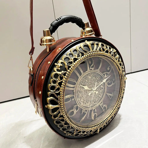 Luxury Designer Purses Handbags Vintage Simulated Clock Design Shoulder Crossbody Bags Funny Women S