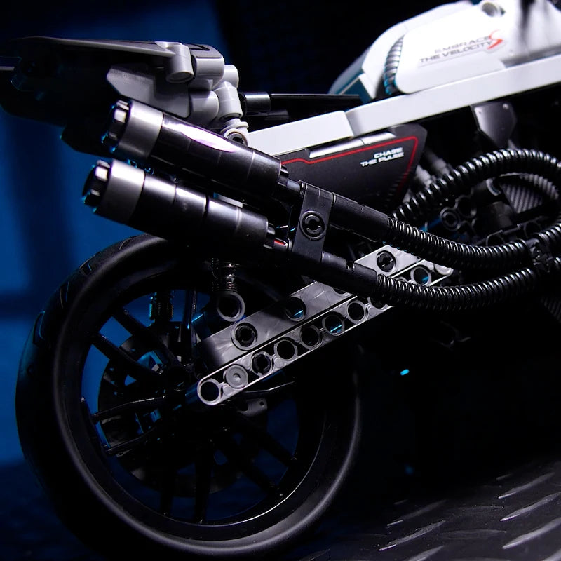Cruiser Motorcycle Building Blocks – 553pcs 1:8 Scale MOC Model