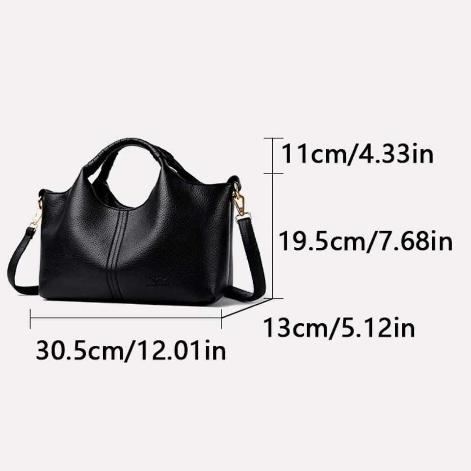 Soft Leather Tote Handbag – Women's Luxury Shoulder & Crossbody Bag