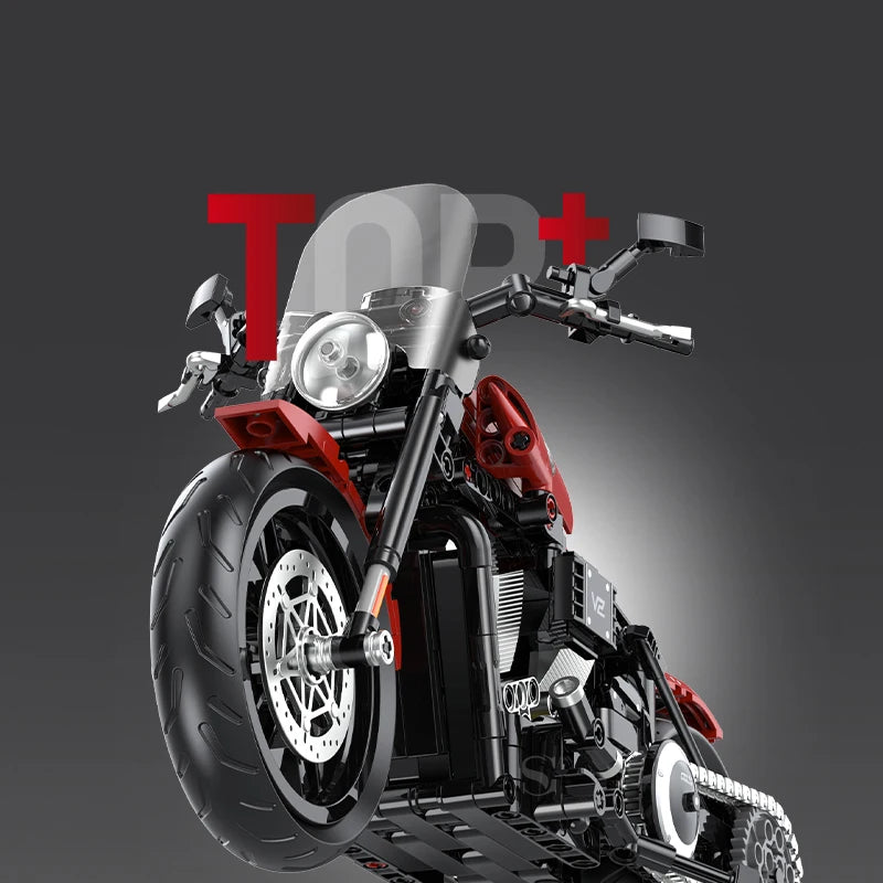 MOC Motorcycle Building Block Set – 1:8 Scale Technical Brick Model