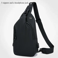 Black 3 Zippers