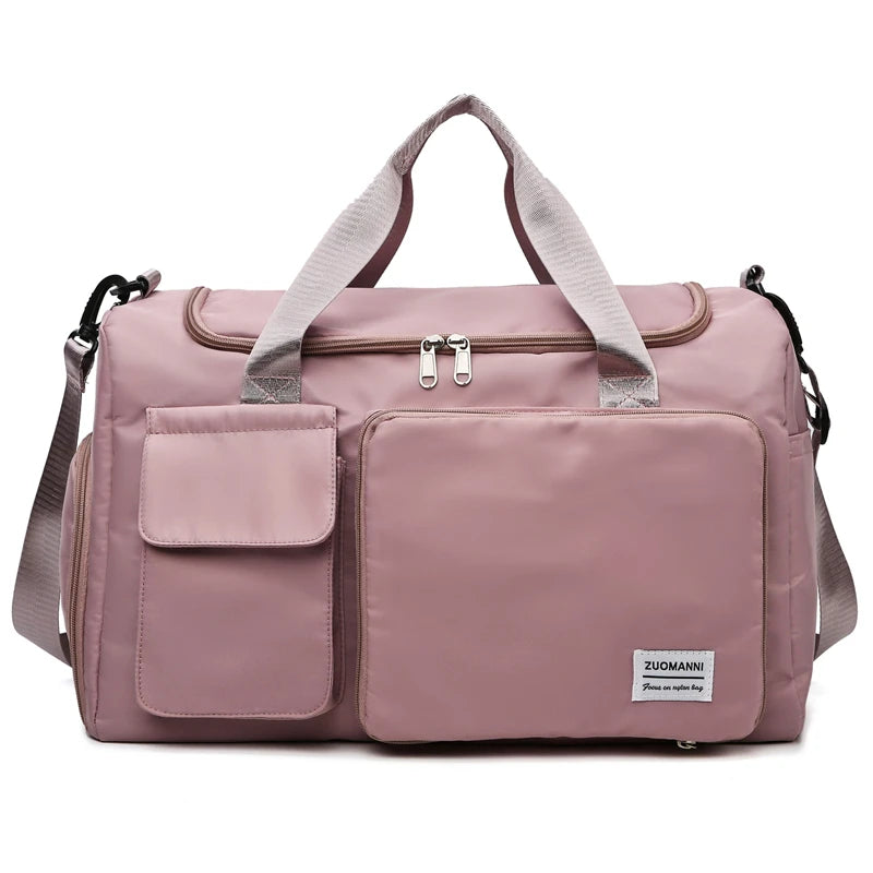 Large Capacity Weekender Duffle Bag with Shoe Compartment