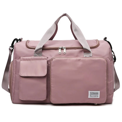Large Capacity Weekender Duffle Bag with Shoe Compartment
