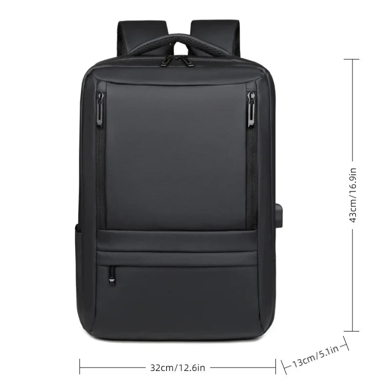 Men's Business Laptop Backpack with USB Charging Port