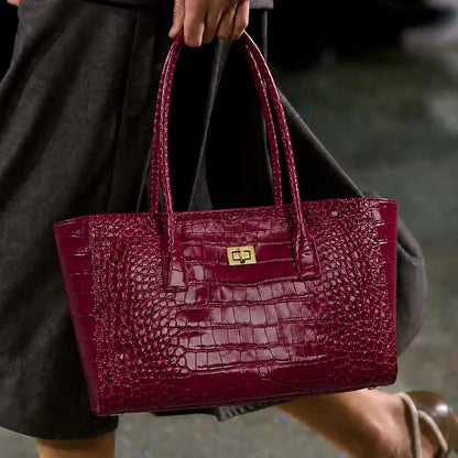 Large Capacity Alligator Tote Bag Designer Women Handbag Luxury Pu Leather Lady Handbags Qualiy
