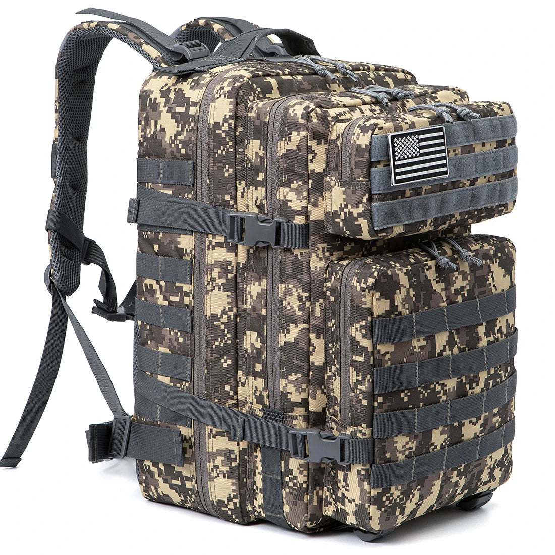 Tactical MOLLE Backpack 45L – Large Capacity Hiking & Camping Bag