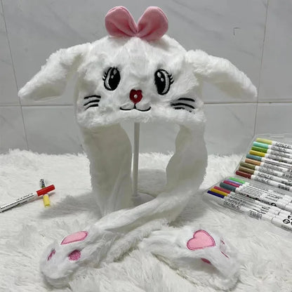 Cute Animal Ear Moving Plush Hat – Kids Cartoon Headband