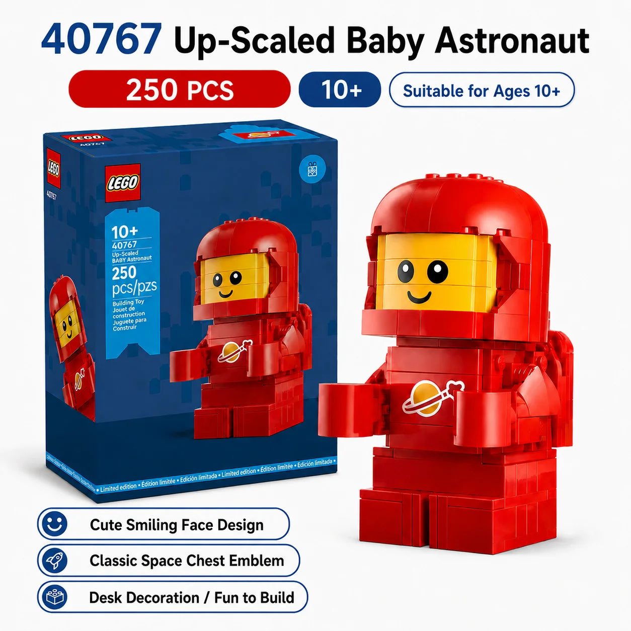 LEGO Up-Scaled Baby Astronaut 40767 – 250 Pieces Limited Edition