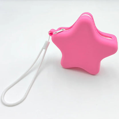 Star-Shape Silicone Coin Purse & Mini Cosmetic Bag with Zipper