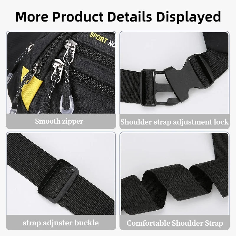 Men's Fanny Pack Multi-Pocket Waist Bag for Sports & Outdoor