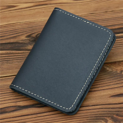 Leather Card Holder Slim Wallet Men Vintage Credit Card Case